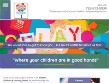 Tablet Screenshot of kidzlandchildcare.com